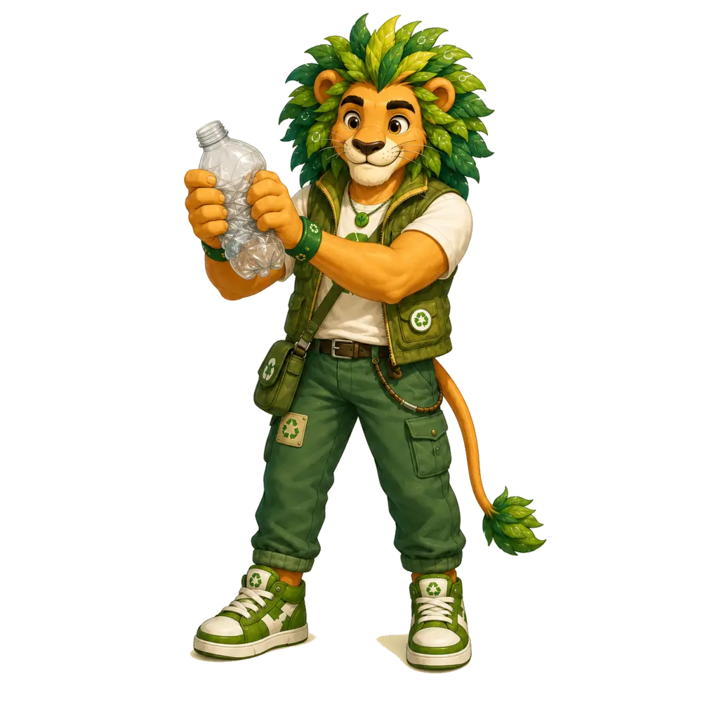Reci León presentando la guía de plásticos